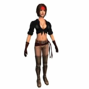 Beatrice Sharp Woman Pirate 3d-modell