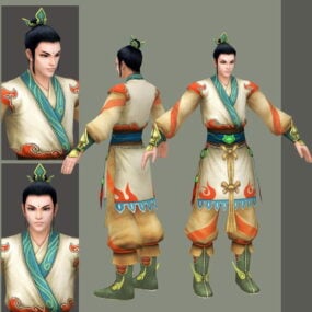 Beautiful Ancient Chinese Man 3d model