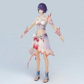 Bellissimo modello 3d di Anime Princess