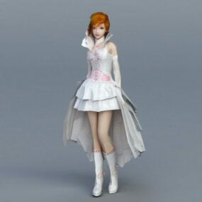 Wild Dress Fashion Character 3d model