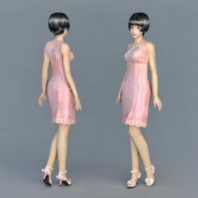 Beautiful Chinese Lady 3d model