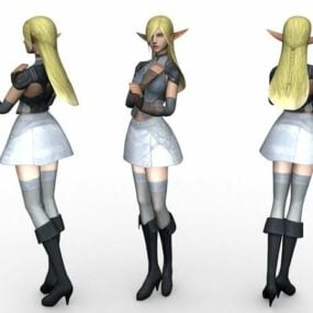 Kaunis Elf Girl 3D-malli
