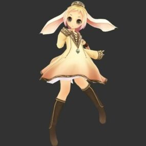 Beautiful Little Elf Girl Character 3d model