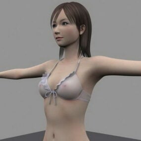 Beautiful Underwear Girl 3d model