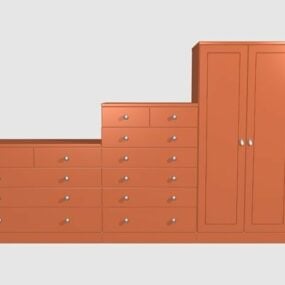 Bedroom Chest With Drawers 3d model