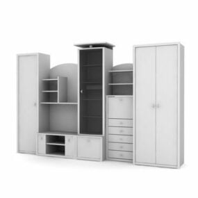 Möbler Sovrumskombination Garderob 3d-modell