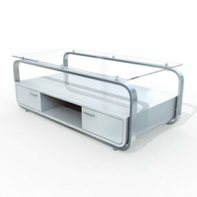 Nábytek z ohýbaného skla konferenční stolek 3D model