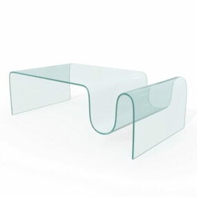 3d модель меблевого гнутого скляного столу