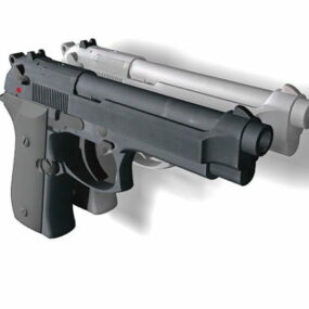 Pistolety Beretta 92 Model 3D