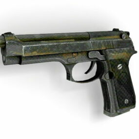 Beretta M9 Semiautomatic Pistol 3d model