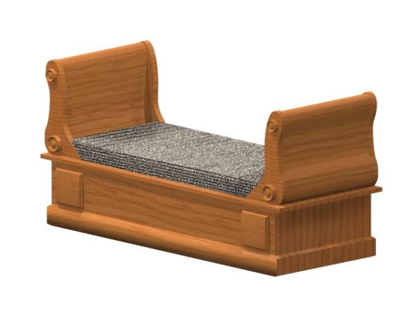 Biedermeier Sleigh Bed