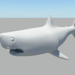 Mô hình 3d cá mập lớn
