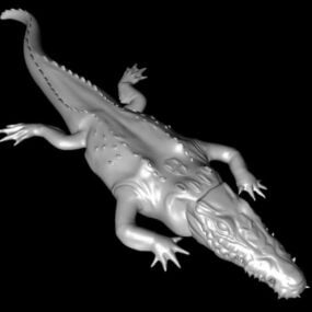Mô hình 3d động vật cá sấu lớn