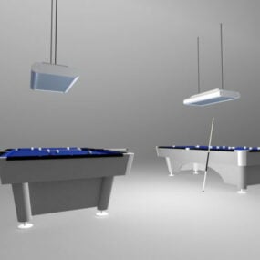 Billiard Tables With Lights 3d model