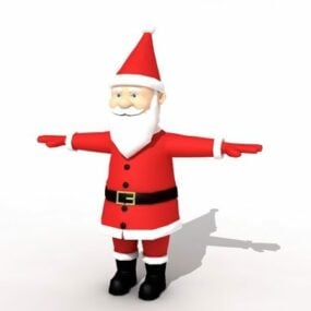 Biped Santa Claus Character 3d model