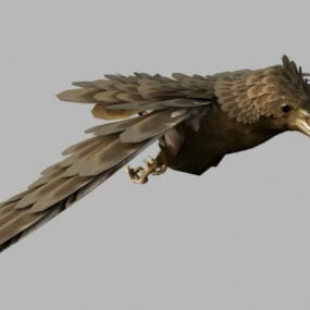 Vogel-Rig und animiertes 3D-Modell
