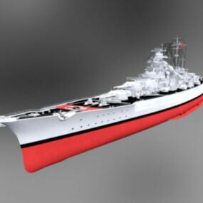 نموذج سفينة حربية بسمارك ثلاثية الأبعاد