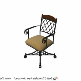 Furniture Bistro Wrought Iron Chair 3d model