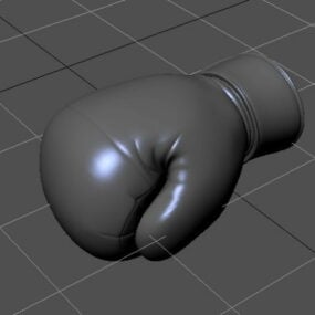 Černé boxerské rukavice 3D model