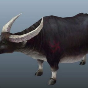 Black Buffalo Animal 3d-modell