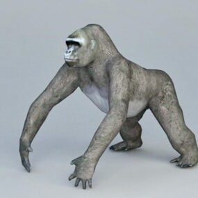 Modelo 3d del gorila negro