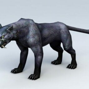 3D model zvířete Black Panther