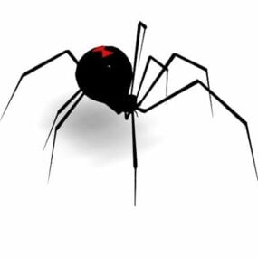 Black Widow Spider Animal דגם תלת מימד