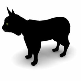 Mô hình 3d động vật Bobcat đen