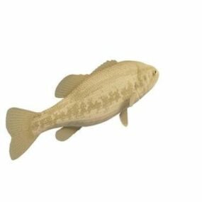 Black Carp Fish 3d model
