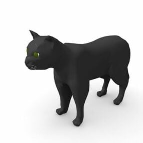 검은 고양이 동물 3d 모델