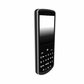 3д модель черного сотового телефона