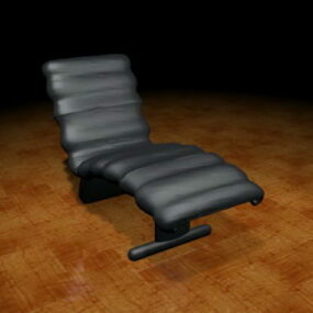 Black Chaise Lounge 3d model