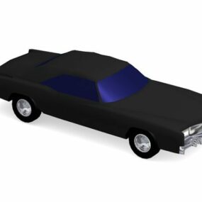 Musta Classic Car 3D-malli