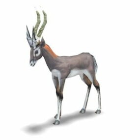 Black Gazelle Animal 3D-malli
