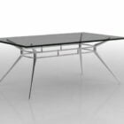 Black Glass Rectangle Dining Table