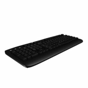 ब्लैक कीबोर्ड 3डी मॉडल