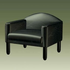 Black Leather Chair 3d model
