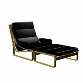Zwart loungestoel 3D-model