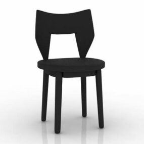 Meubles de chaise d'appoint noirs modèle 3D