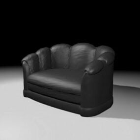 Чорний диван крісло 3d модель