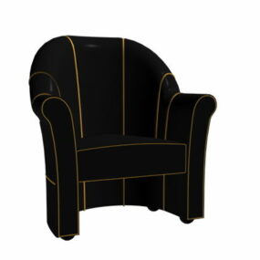Black Tub Chair 3d model