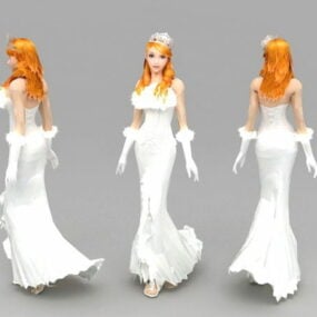 Skulptur-Mädchen-Charakter-3D-Modell