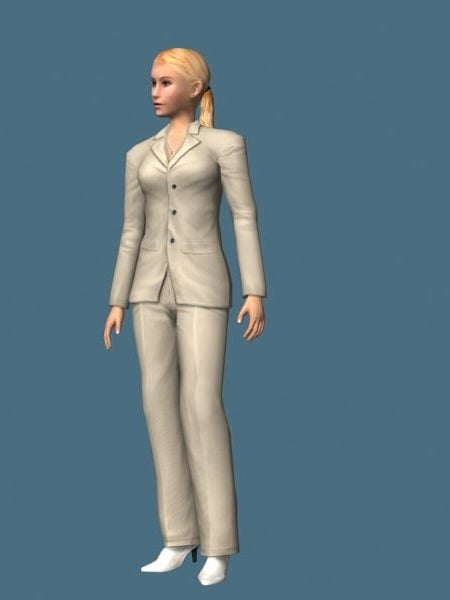 Blonde Business Woman Rigged