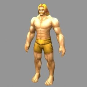 Sarışın Adam Karakteri 3D modeli