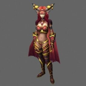 Mujer elfa de sangre - Modelo 3d de personaje Wow