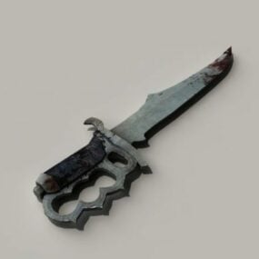 Bloody Dagger Knife 3d model