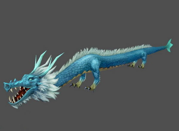 Blue Asian Dragon Free 3D Model - .Fbx, .Max, .Vray - Open3Dmodel