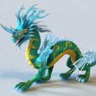 Blå kinesiska draken