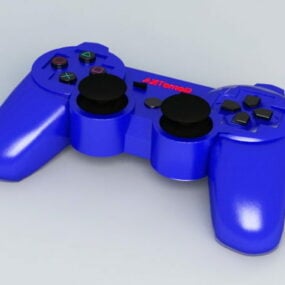 Mô hình 3d tay cầm chơi game màu xanh