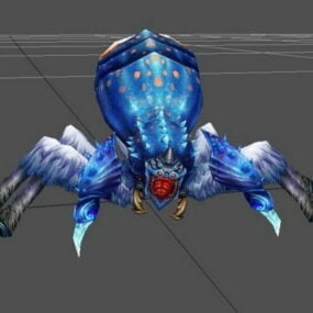 Plate-forme d'araignée de glace bleue modèle 3D